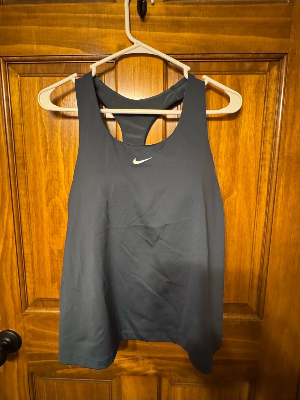 Nike Women's Mossy Green Racerback Training Tank with White Swoosh